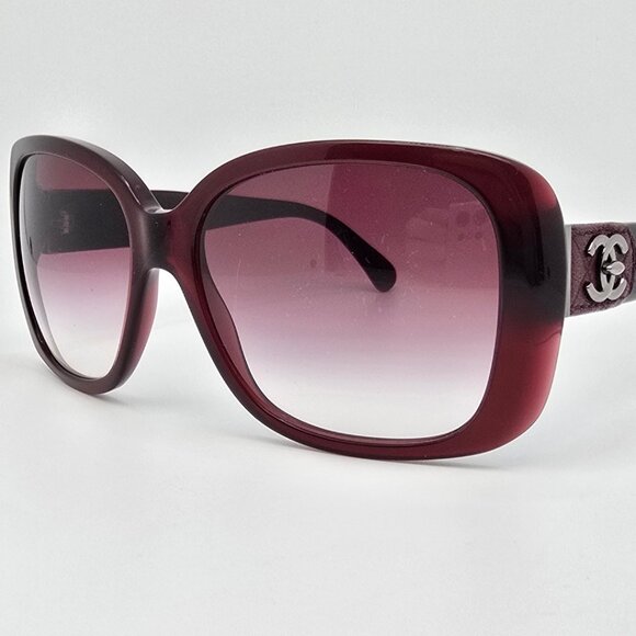Chanel 5234-Q c.539/3P Red Frame Red Gradient Lens Sunglasses w/ Case Italy 57mm main image 8